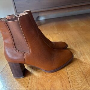 Elegant Brown Leather Ankle Boots